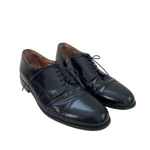 Bostonian Classics First Flex Mens Size 13M Leather Cap Toe Shiny Black Oxfords